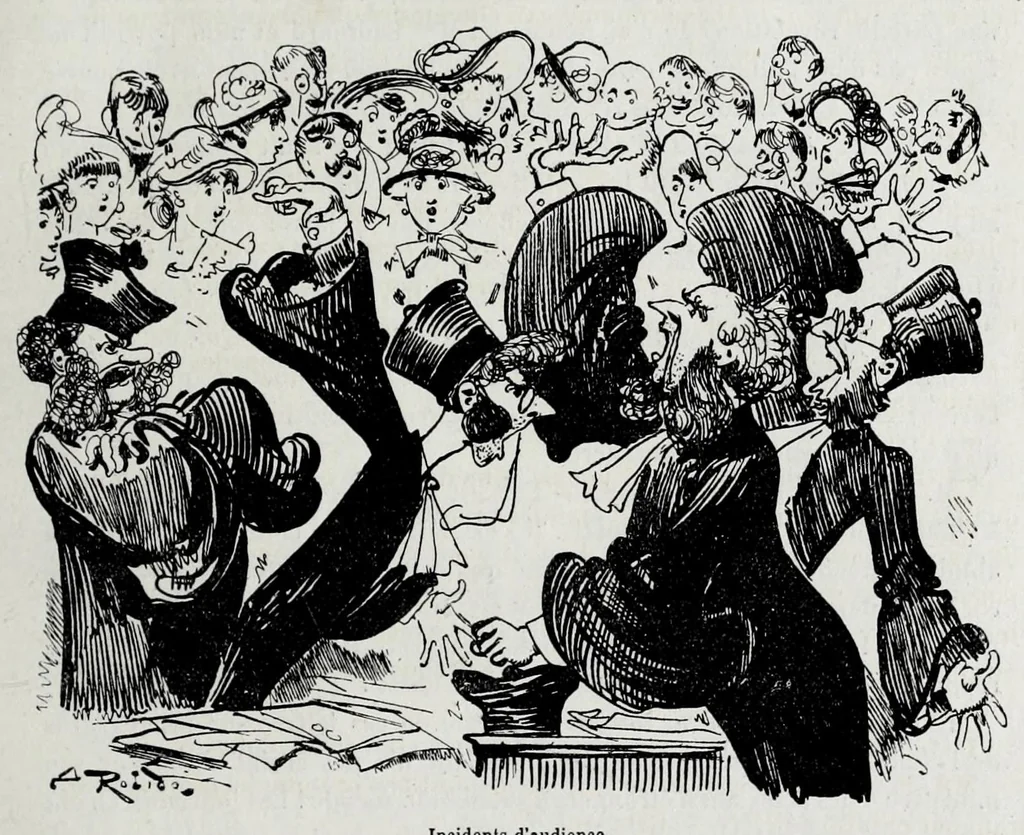 An illustration from La grande mascarade parisienne, 1881, leaf 83