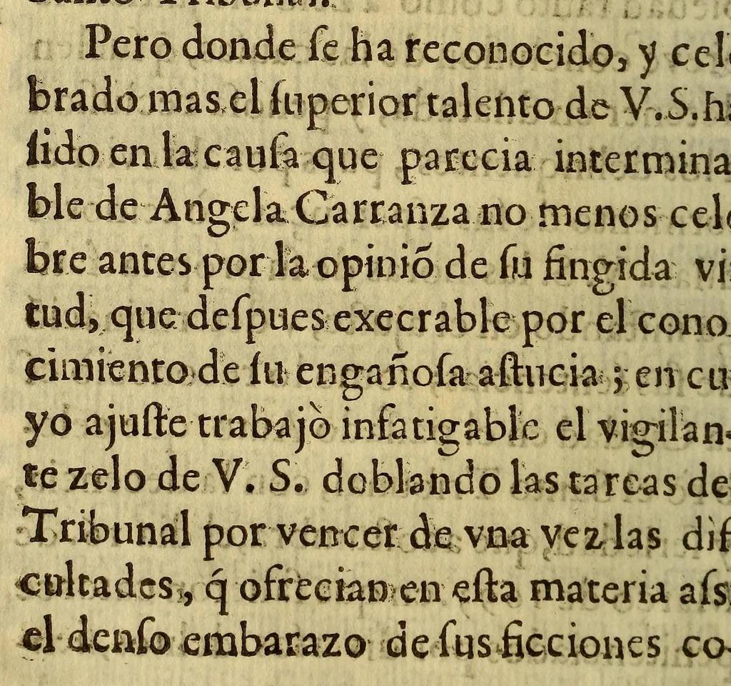 An illustration from La gran fee del centurion español: : Sermon moral que en la Capilla del Santo Oficio de la Inquisicion desta ciudad de los Reyes Lima, el primer iueues de Quaresma predico el Doct. D. Nicolas Antonio Diez de San Miguel, y Solier, doctor en sagrada theologia por esta Real Vniversidad, racionero entero desta S. Iglesia Metropolitana, examinador synodal deste arȯbispado, y calificador del Santo Oficio, en 4. de febrero de 1693:, 1695, leaf 36