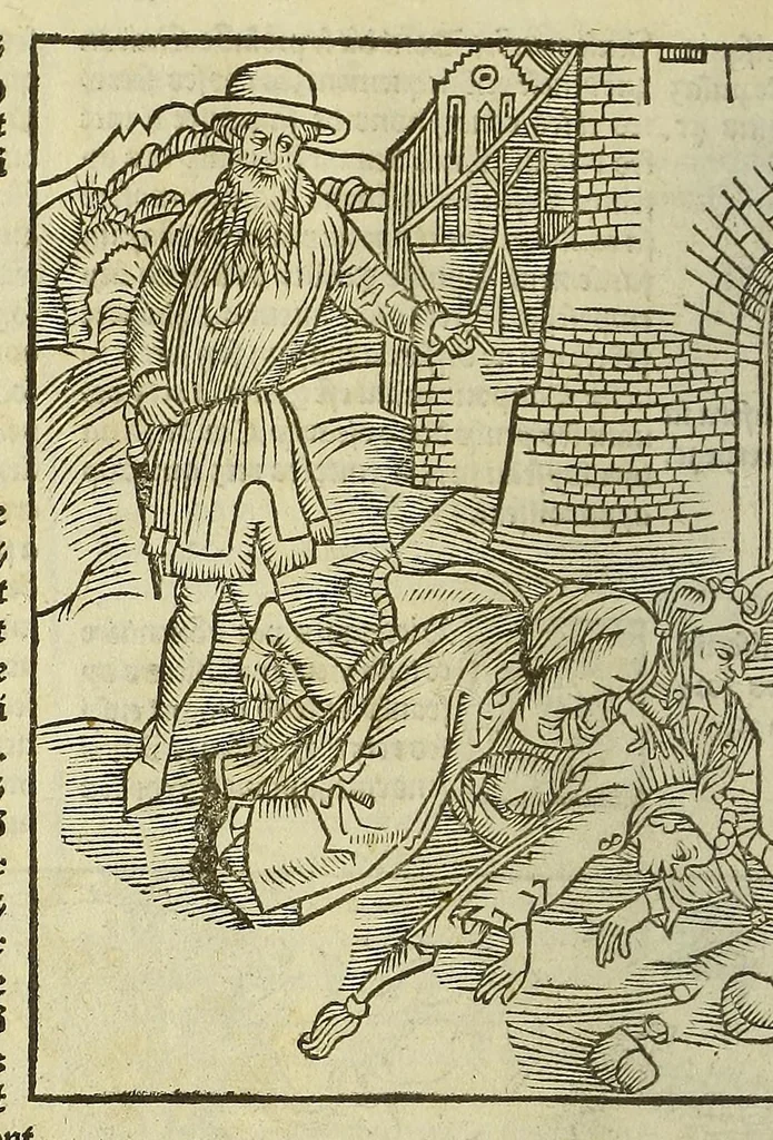An illustration from La gra[n]t nef des folz du mo[n]de ., leaf 60