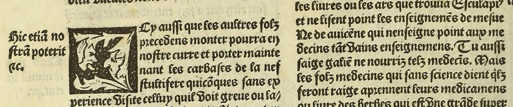 An illustration from La gra[n]t nef des folz du mo[n]de ., leaf 76