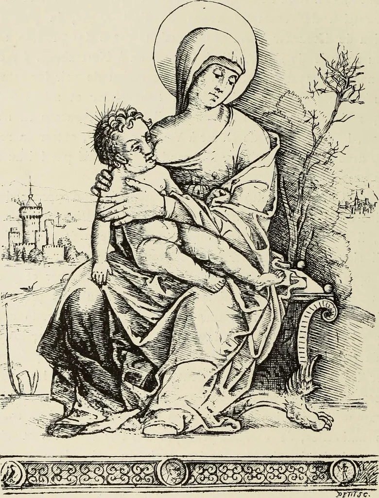 An illustration from La gravure en Italie avant Marc-Antoine (1452-1505), 1883, leaf 143