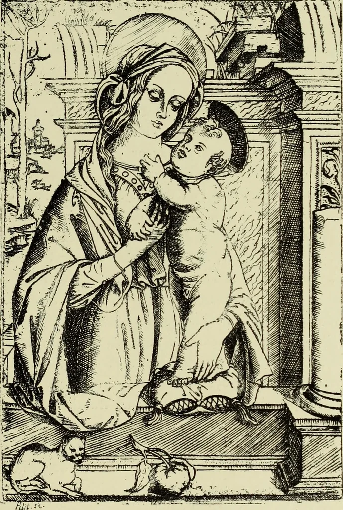 An illustration from La gravure en Italie avant Marc-Antoine (1452-1505), 1883, leaf 174