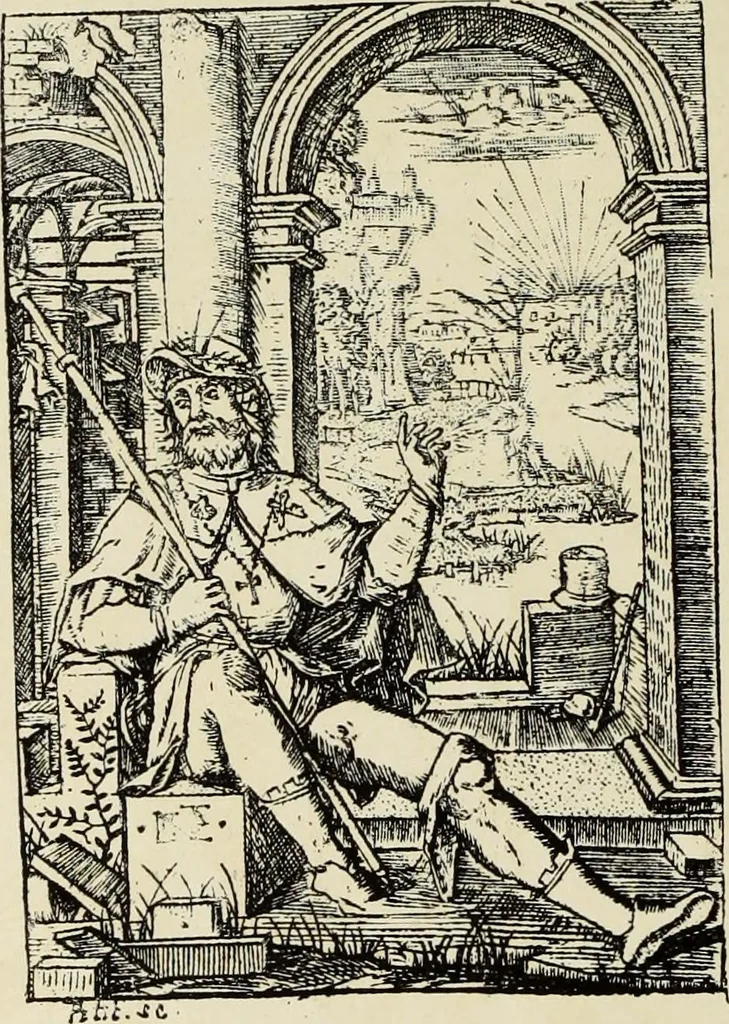 An illustration from La gravure en Italie avant Marc-Antoine (1452-1505), 1883, leaf 177