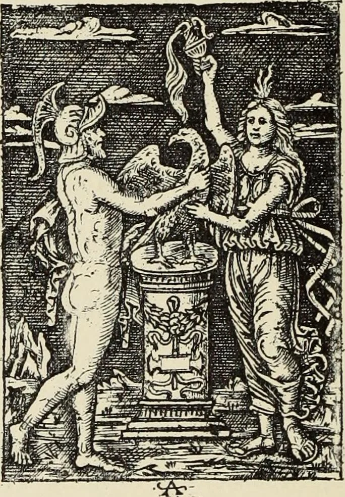 An illustration from La gravure en Italie avant Marc-Antoine (1452-1505), 1883, leaf 209