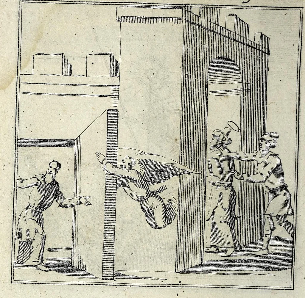 An illustration from L'agreable entretien des ames : sur 168 tableaux souscris de prieres, pour mediter les sts. misteres et pour regler nos vies et mœurs sur celles de n[ot]re sauueur Iesus Christ et de Ste. Marie sa mere, en disant le chapelet du rozaire, 1648, leaf 128