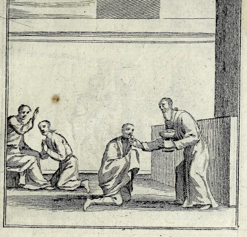 An illustration from L'agreable entretien des ames : sur 168 tableaux souscris de prieres, pour mediter les sts. misteres et pour regler nos vies et mœurs sur celles de n[ot]re sauueur Iesus Christ et de Ste. Marie sa mere, en disant le chapelet du rozaire, 1648, leaf 155