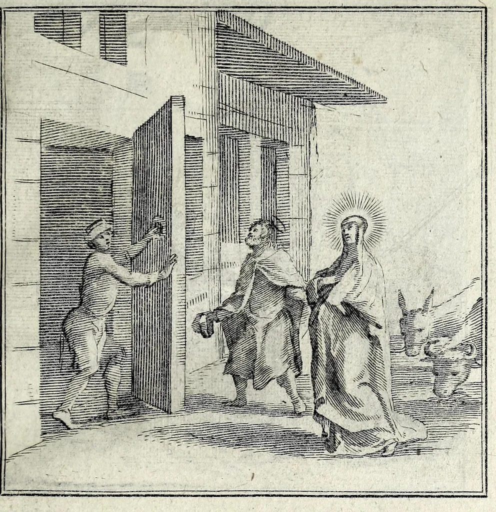 An illustration from L'agreable entretien des ames : sur 168 tableaux souscris de prieres, pour mediter les sts. misteres et pour regler nos vies et mœurs sur celles de n[ot]re sauueur Iesus Christ et de Ste. Marie sa mere, en disant le chapelet du rozaire, 1648, leaf 37