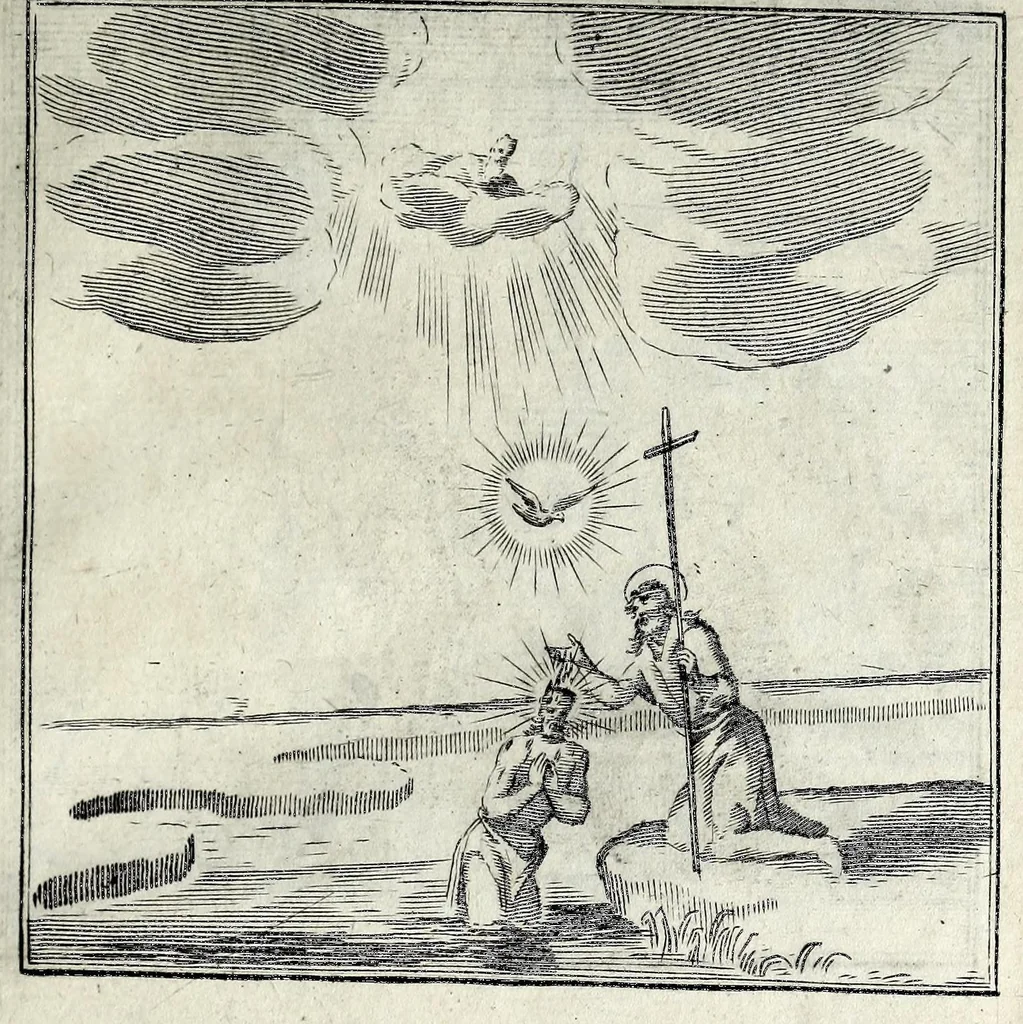 An illustration from L'agreable entretien des ames : sur 168 tableaux souscris de prieres, pour mediter les sts. misteres et pour regler nos vies et mœurs sur celles de n[ot]re sauueur Iesus Christ et de Ste. Marie sa mere, en disant le chapelet du rozaire, 1648, leaf 67