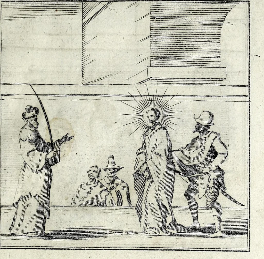 An illustration from L'agreable entretien des ames : sur 168 tableaux souscris de prieres, pour mediter les sts. misteres et pour regler nos vies et mœurs sur celles de n[ot]re sauueur Iesus Christ et de Ste. Marie sa mere, en disant le chapelet du rozaire, 1648, leaf 89