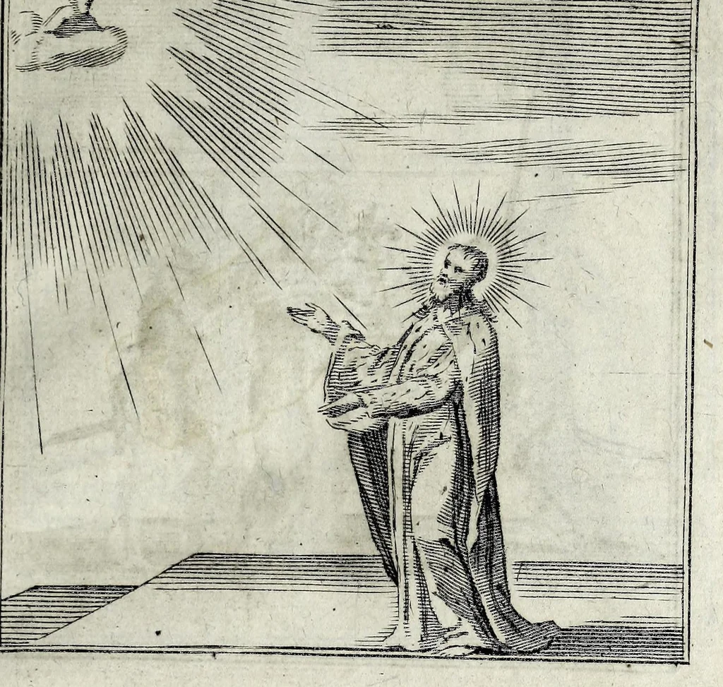 An illustration from L'agreable entretien des ames : sur 168 tableaux souscris de prieres, pour mediter les sts. misteres et pour regler nos vies et mœurs sur celles de n[ot]re sauueur Iesus Christ et de Ste. Marie sa mere, en disant le chapelet du rozaire, 1648, leaf 93