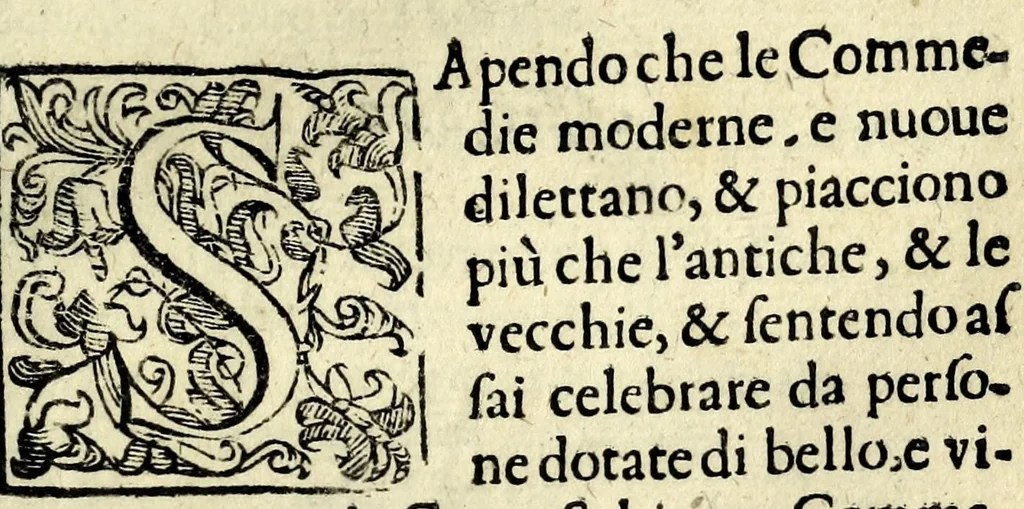 An illustration from La greca schiava : commedia, 1618, leaf 5