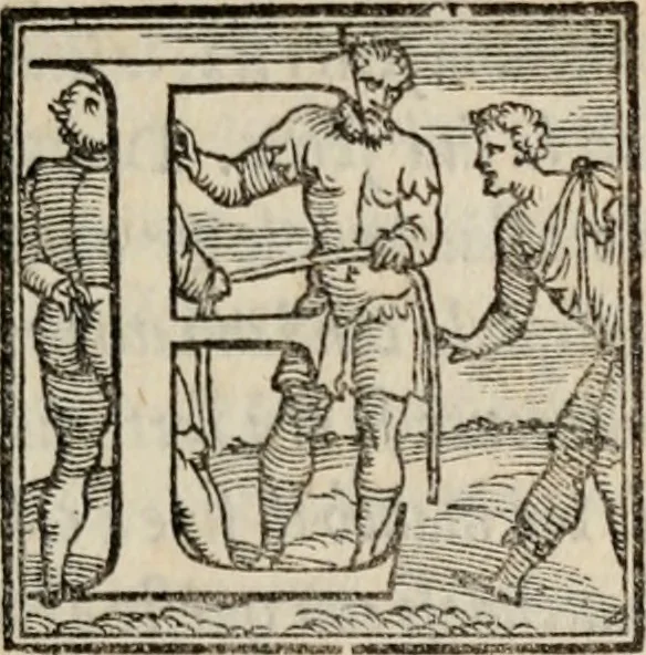 An illustration from La guerra fatta da christiani contra barbari per la ricuperatione del sepolcro di Christo et della Givdea, 1549, leaf 16