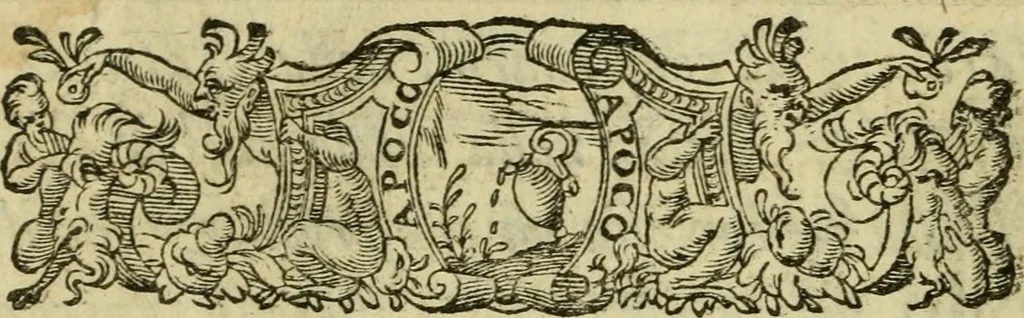 An illustration from La historia d'Italia ...: nuouamente rescontrata con tutti gli altri historici & auttori, che dell'istesse cose habbiano scritto: & ornata in margine con l'annotationi de' riscontri fatti da Thomaso Porcacchi da Castiglione Arretino. Con un Guidicio fatto dal medesimo, per discoprir tutte le bellezze di questa Historia: & una Raccolta di tutte le sententie sparse per l'opera: et con due tauole: una de gli auttori citati in margine; & l'altra delle cose notabili, 1574, leaf 13