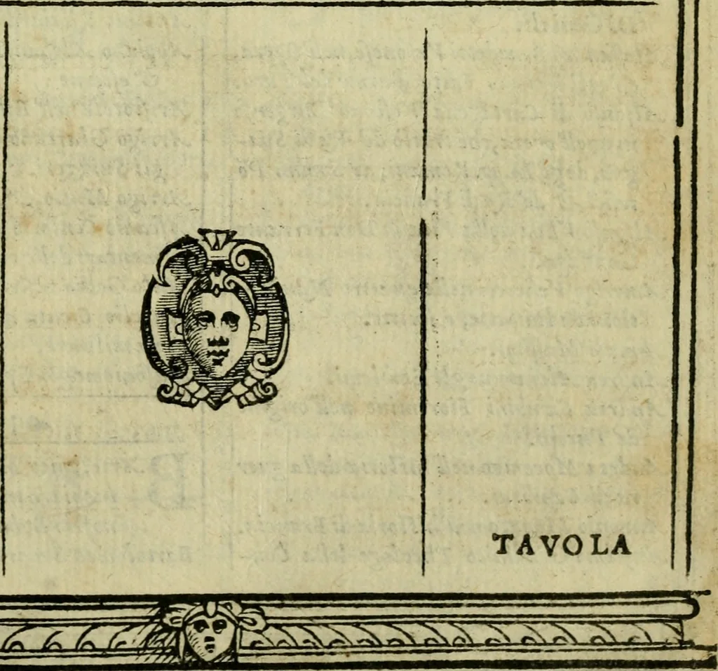 An illustration from La historia d'Italia ...: nuouamente rescontrata con tutti gli altri historici & auttori, che dell'istesse cose habbiano scritto: & ornata in margine con l'annotationi de' riscontri fatti da Thomaso Porcacchi da Castiglione Arretino. Con un Guidicio fatto dal medesimo, per discoprir tutte le bellezze di questa Historia: & una Raccolta di tutte le sententie sparse per l'opera: et con due tauole: una de gli auttori citati in margine; & l'altra delle cose notabili, 1574, leaf 20