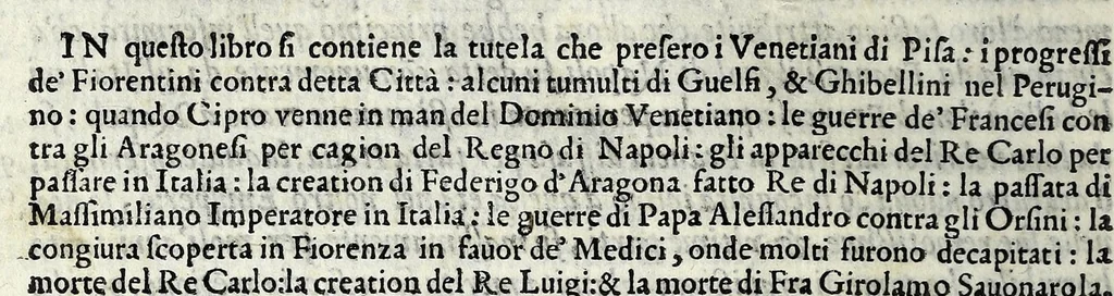 An illustration from La historia d'Italia, 1563, leaf 184