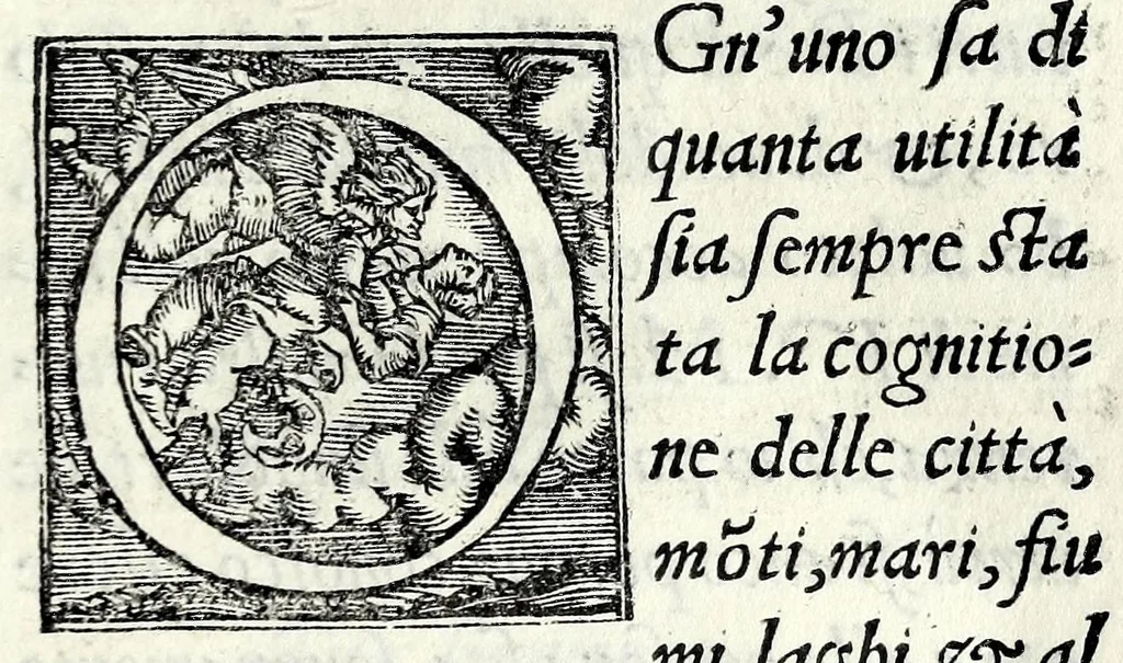 An illustration from La historia di tvtte le città, ville, fivmi, fonti, e altre cose notabili della Franza, & di tutti i re di quella. Tradotta dalla lingua franzese nella italiana, 1558, leaf 11