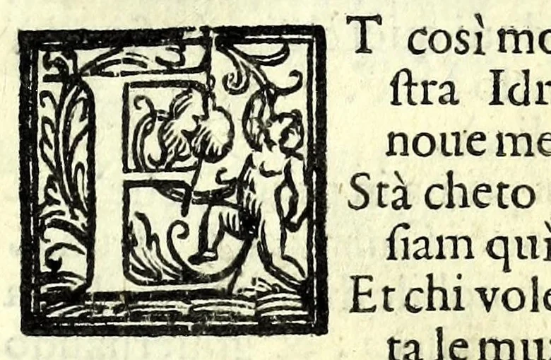 An illustration from La idropica : commedia, 1613, leaf 21
