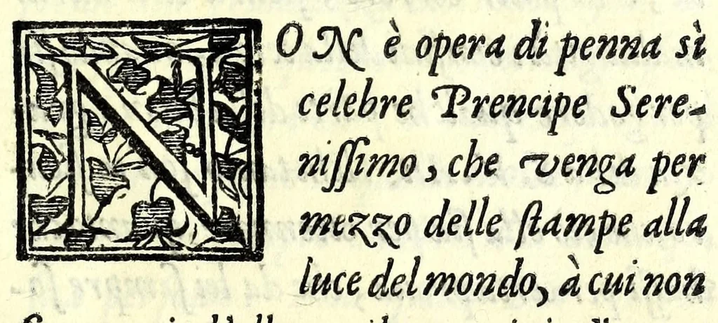 An illustration from La idropica : commedia, 1613, leaf 7