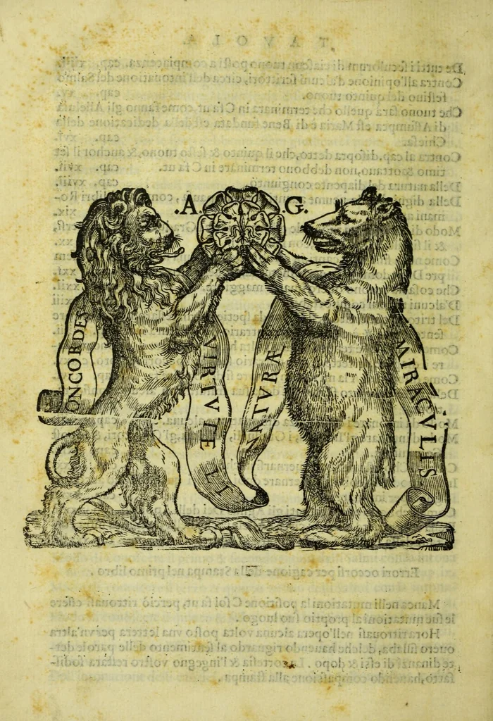 An illustration from La illuminata de tutti tuoni di canto fermo : con alcuni bellissimi secreti, non d'altrui piu scritti, 1562, leaf 124
