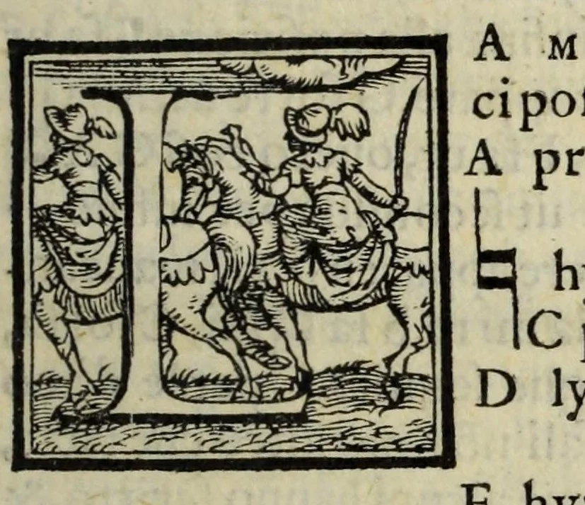An illustration from La illuminata de tutti tuoni di canto fermo : con alcuni bellissimi secreti, non d'altrui piu scritti, 1562, leaf 9