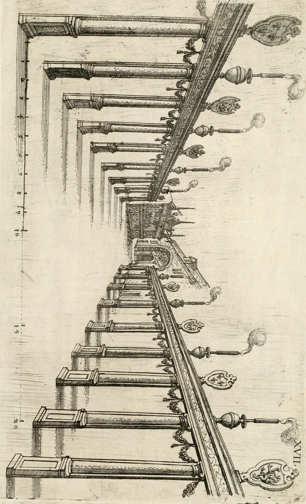 An illustration from La Ioyevse & magnifique entrée de Monseigneur Françoys, fils de France, et frere vnicqve dv Roy, par la grace de Dieu, Dvc de Brabant, d'Anjou, Alençon, Berri, &c. en sa tres-renommée ville d'Anvers, 1582, leaf 74