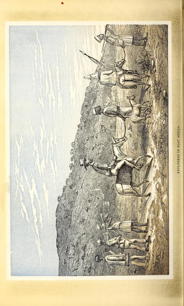 An illustration from The lake regions of Central Africa : a picture of exploration, 1860, leaf 158
