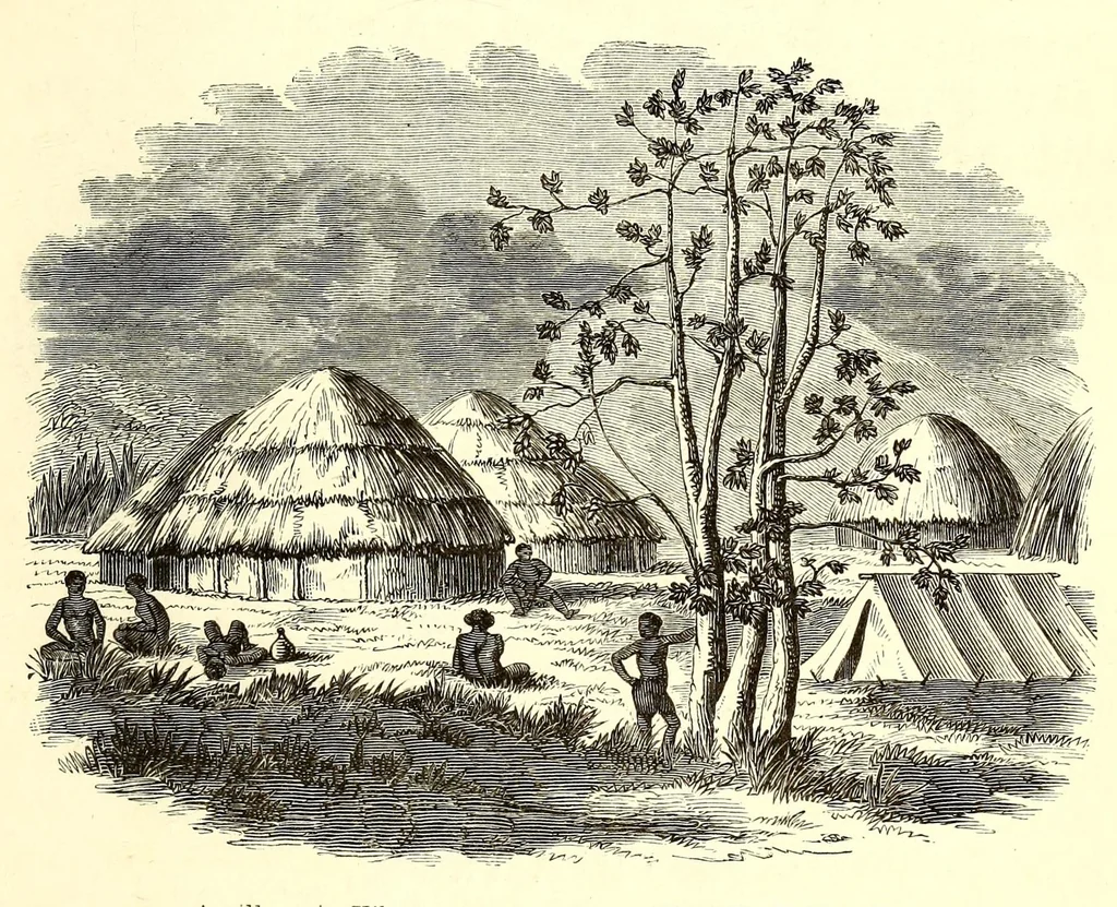 An illustration from The lake regions of Central Africa : a picture of exploration, 1860, leaf 189