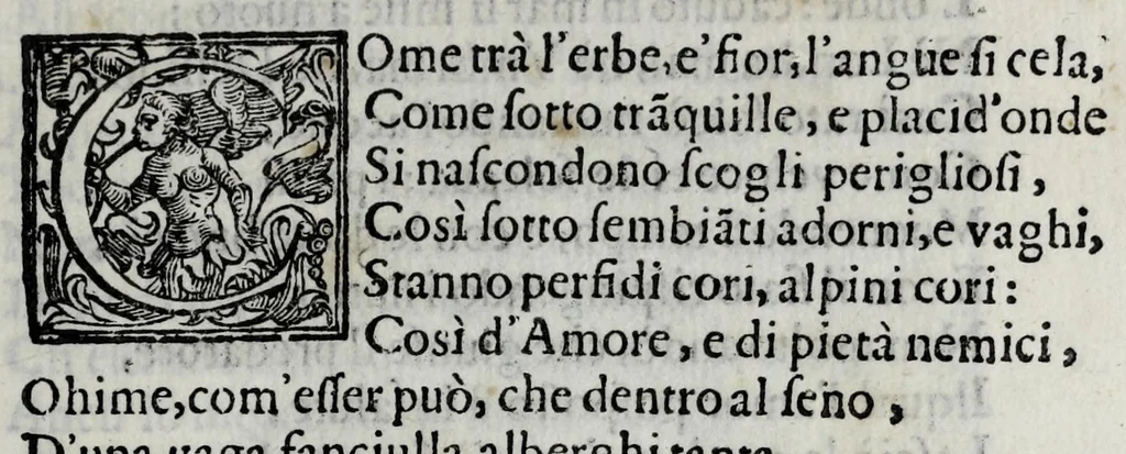 An illustration from L'Alceo : favola pescatoria, 1614, leaf 103