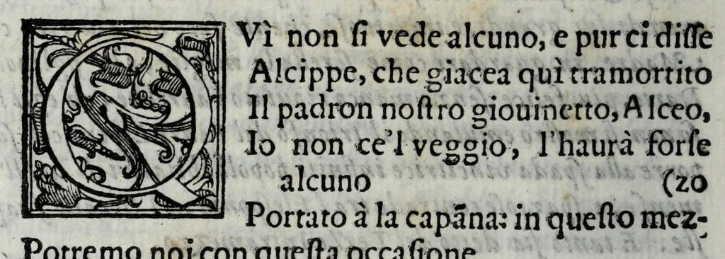 An illustration from L'Alceo : favola pescatoria, 1614, leaf 144