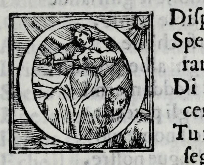 An illustration from L'Alceo : favola pescatoria, 1614, leaf 255