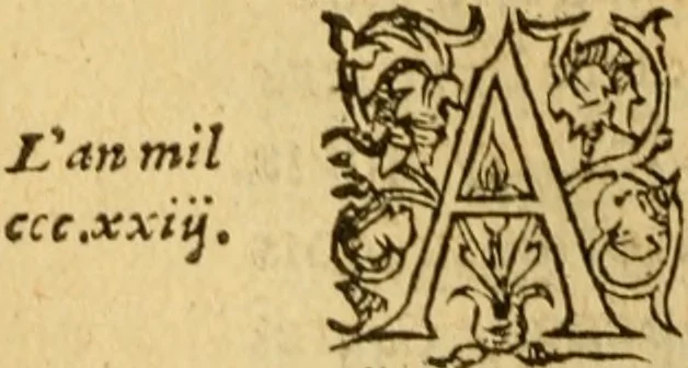 An illustration from La Legende des Flamens : cronique abregee, en laquelle est faict succinct recueil de l'origine des peuples & estatz de Flandres, Arthois, Haynault & Bourgongne, & des guerres par eulx faictes à leurs princes & à leurs voisins : auec plaisante co[m]memoration[n] de plusieurs choses faictes & auenuës en France Angleterre & Alemaigne, depuis sept ou huict cens ans : semblablement y sont traictées les descentes & genealogies des roys de Naples & de Sicille, & des princes & ducz de Milan, & quel droict ont les roys de France aus dictz royaumes & duché, 1558, leaf 101