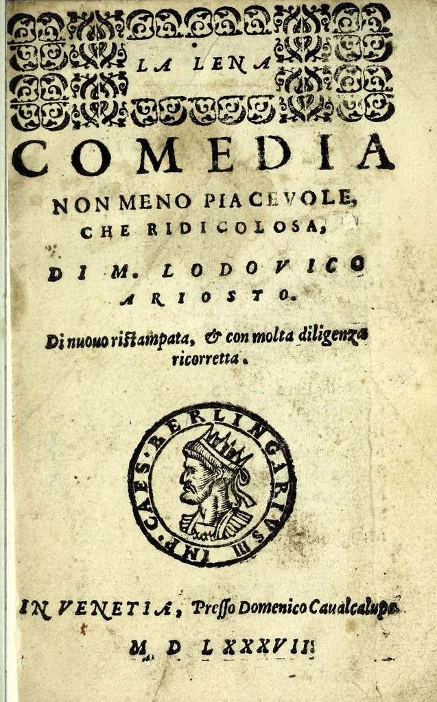 An illustration from La Lena : comedia non meno piacevole, che ridicolosa, 1587, leaf 5