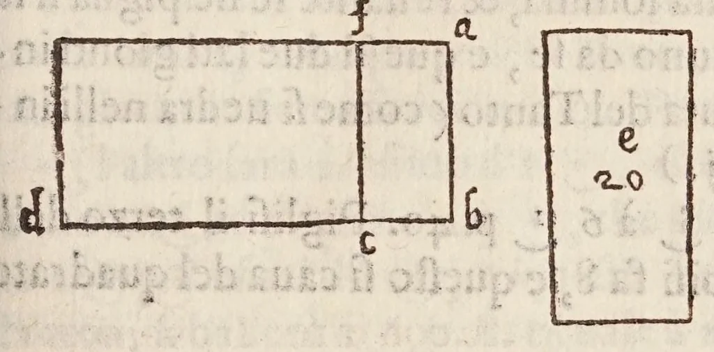 An illustration from L'algebra, 1579, leaf 349