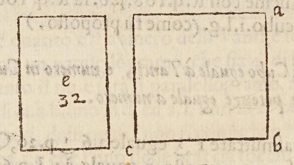 An illustration from L'algebra, 1579, leaf 360