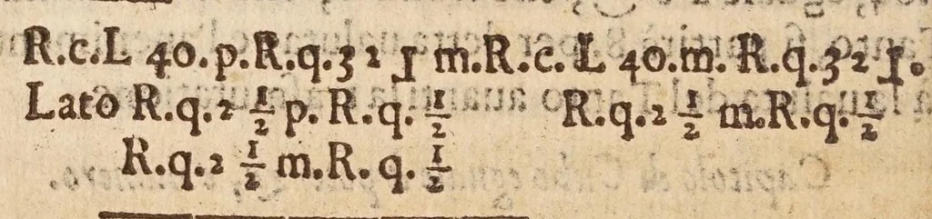 An illustration from L'algebra, 1579, leaf 366