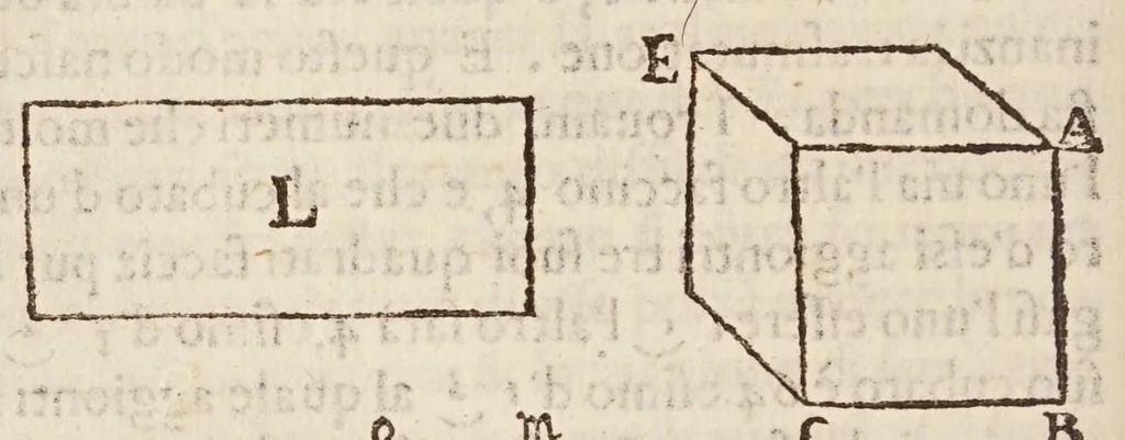 An illustration from L'algebra, 1579, leaf 376