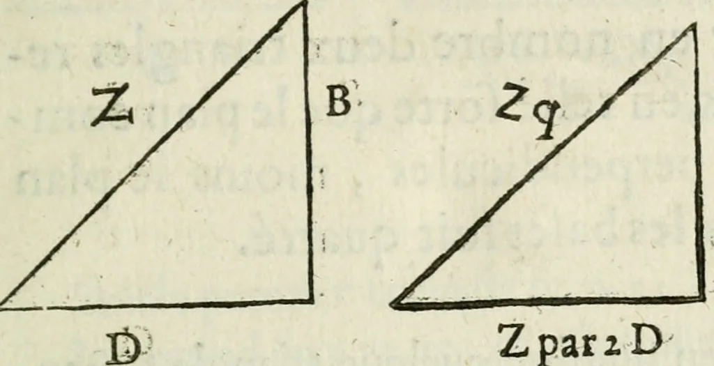 An illustration from L'algebre novvelle de Mr. Viete ..., 1630, leaf 182