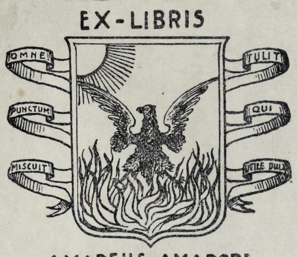 An illustration from La libraria del Doni fiorentino; nella quale sono scritti tutti gli autori volgari, con cento discorsi sopra quelli; tutte le tradottioni fatte dall'altre lingue nella nostra, & vna tauola generale, come si costuma fra librari.., 1551, leaf 2