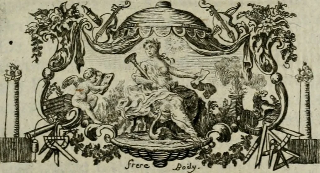 An illustration from La lire maçonne; ou, Recueil de chansons des francs-maçons, 1787, leaf 8