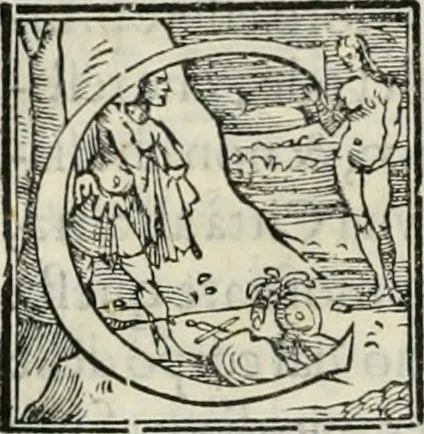 An illustration from L'alitinonfo di m. Gasparo Scaruffi Regiano, per fare ragione, et concordanza d'oro, e d'argento : che seruirà in vniuersale; tanto per prouedere à gli infiniti abusi del tosare, et guastare monete; quanto per regolare ogni sorte di pagamenti, et ridurre anco tutto il mondo ad vna sola moneta, 1582, leaf 35