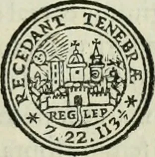 An illustration from L'alitinonfo di m. Gasparo Scaruffi Regiano, per fare ragione, et concordanza d'oro, e d'argento : che seruirà in vniuersale; tanto per prouedere à gli infiniti abusi del tosare, et guastare monete; quanto per regolare ogni sorte di pagamenti, et ridurre anco tutto il mondo ad vna sola moneta, 1582, leaf 48