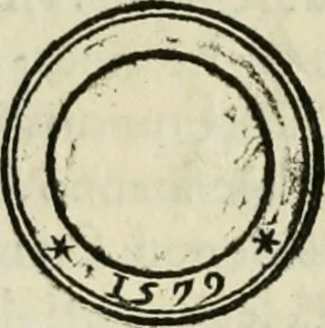 An illustration from L'alitinonfo di m. Gasparo Scaruffi Regiano, per fare ragione, et concordanza d'oro, e d'argento : che seruirà in vniuersale; tanto per prouedere à gli infiniti abusi del tosare, et guastare monete; quanto per regolare ogni sorte di pagamenti, et ridurre anco tutto il mondo ad vna sola moneta, 1582, leaf 49