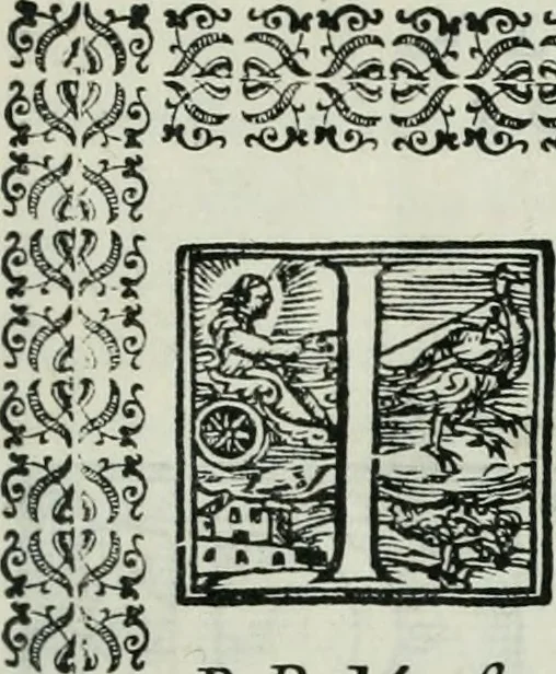 An illustration from L'alitinonfo di m. Gasparo Scaruffi Regiano, per fare ragione, et concordanza d'oro, e d'argento : che seruirà in vniuersale; tanto per prouedere à gli infiniti abusi del tosare, et guastare monete; quanto per regolare ogni sorte di pagamenti, et ridurre anco tutto il mondo ad vna sola moneta, 1582, leaf 6