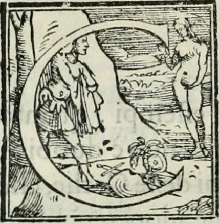 An illustration from L'alitinonfo di m. Gasparo Scaruffi Regiano, per fare ragione, et concordanza d'oro, e d'argento : che seruirà in vniuersale; tanto per prouedere à gli infiniti abusi del tosare, et guastare monete; quanto per regolare ogni sorte di pagamenti, et ridurre anco tutto il mondo ad vna sola moneta, 1582, leaf 95