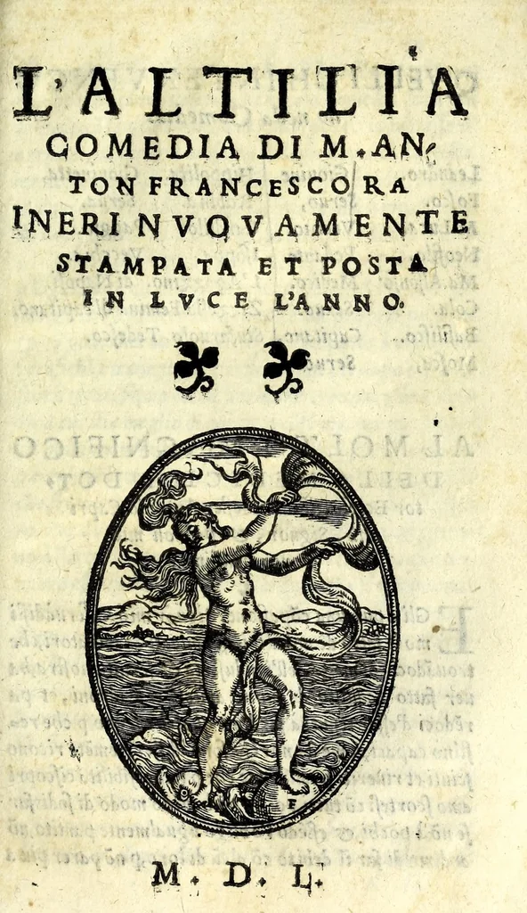 An illustration from L'altilia : comedia, 1550, leaf 3