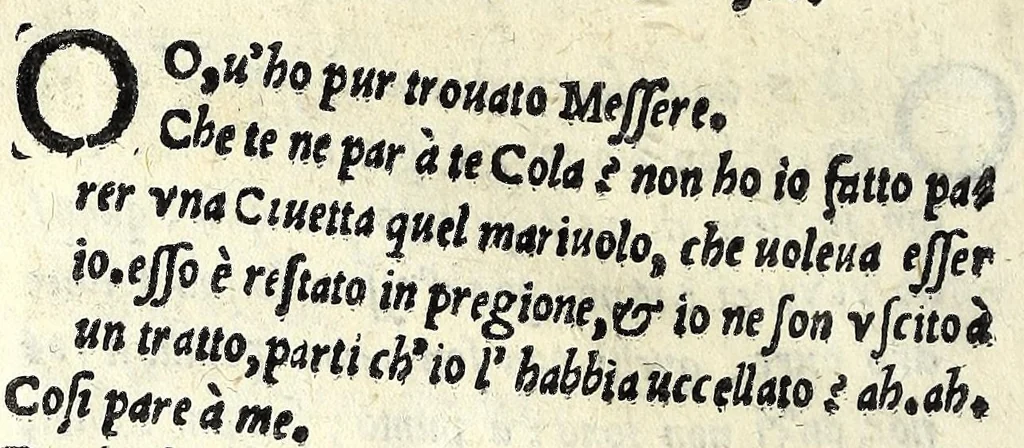 An illustration from L'altilia : comedia, 1550, leaf 82