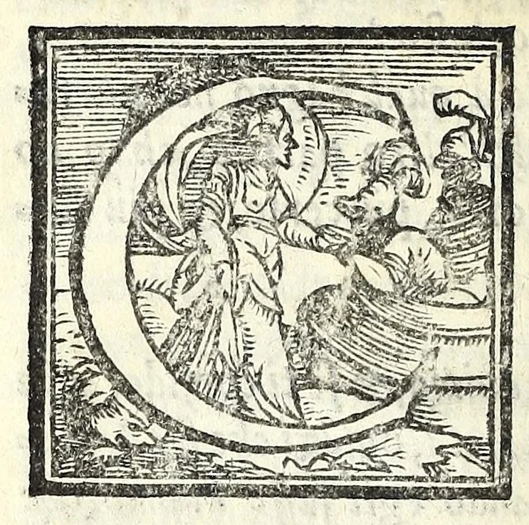 An illustration from La mandragola : comedia, 1554, leaf 22
