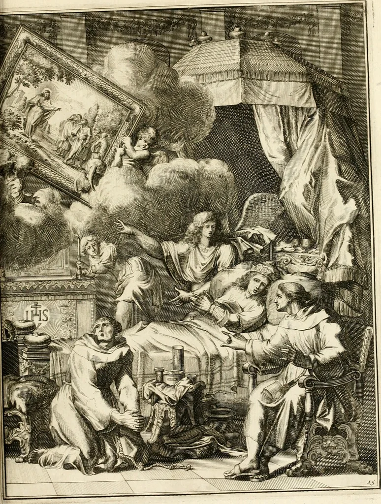 An illustration from La maniere de se bien preparer a la mort par des considerations sur la cene, la passion, & la mort de Jesus-Christ : avec de trés-belles estampes emblematiques, 1700, leaf 74