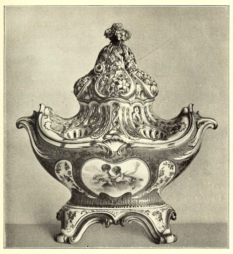 An illustration from La manufacture de porcelaine de Sèvres, 1908, leaf 17