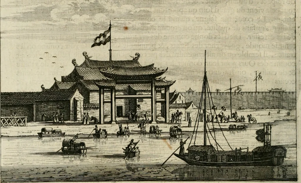 An illustration from L'ambassade de la Compagnie orientale des Provinces Unies vers l'empereur de la Chine, ou grand cam de Tartarie, faite par les Srs. Pierre de Goyer, & Jacob de Keyser, 1665, leaf 107